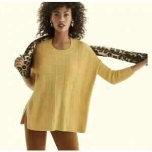 Cabi Stitch Mix Oversized Pullover Sweater Mustard Yellow Size XS